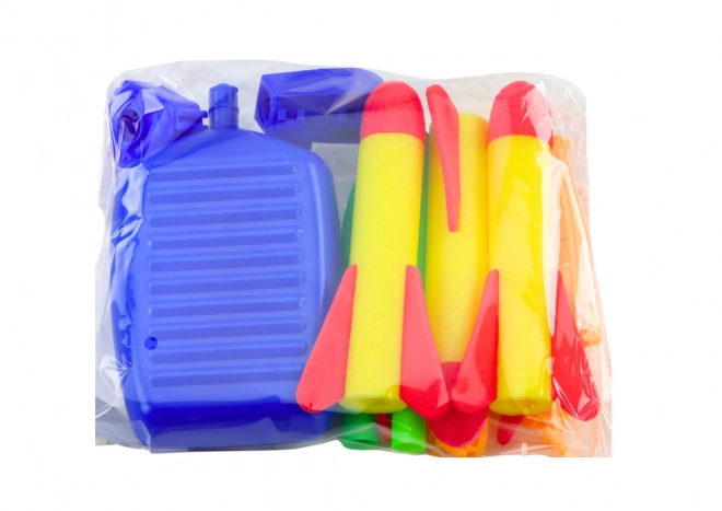 Schuimraketlanceerder met pomp blauwe tuinkit