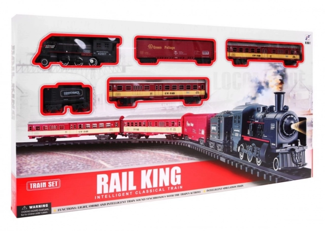 Treinset met rook- en geluidseffecten