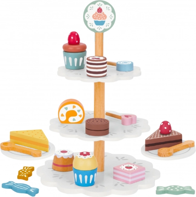 Dreistöckiger Holz-Servierständer für Desserts TOOKY TOY