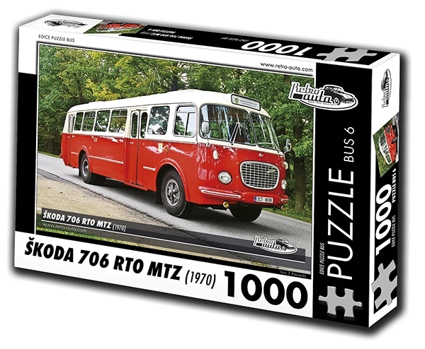 Retro puzzel bus Škoda 706 RTO MTZ 1970 met 1000 stukken
