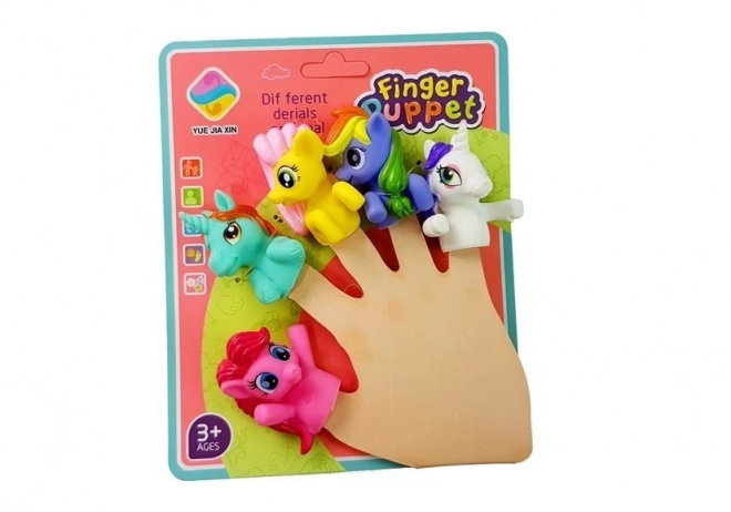Gummi-Handpuppen Einhorn 5 Stk