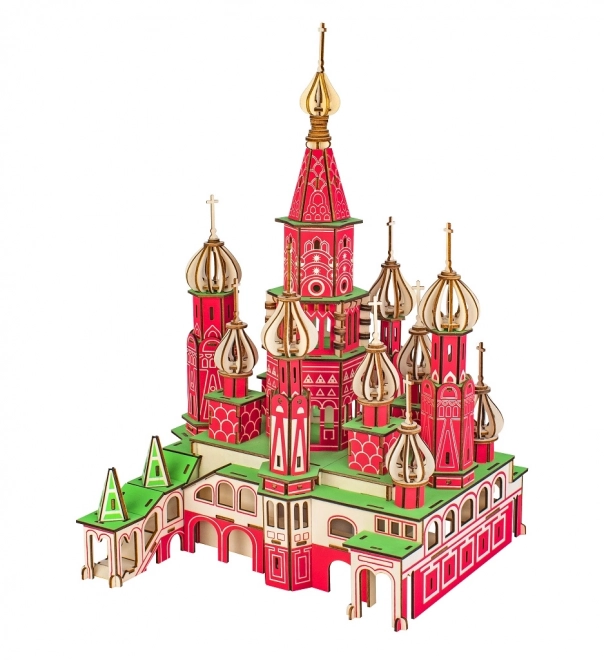 Holz-3D-Puzzle Basilius-Kathedrale bunt