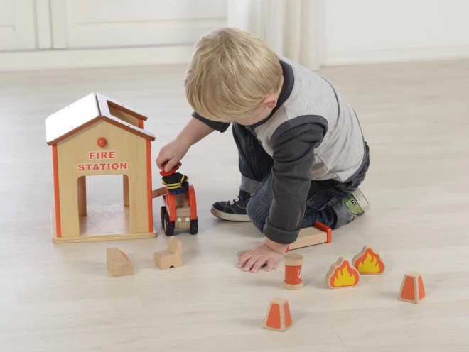 Houten mini brandweerkazerne Masterkidz