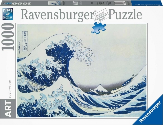 Puzzel 2D 1000 stukjes De grote golf bij Kanagawa