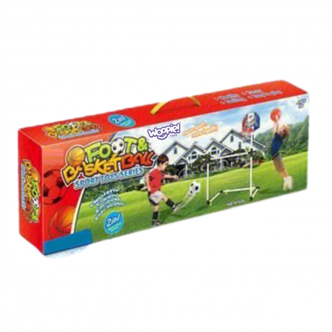 Woopie 2-in-1 Sport-Set Basketball und Fußballtor
