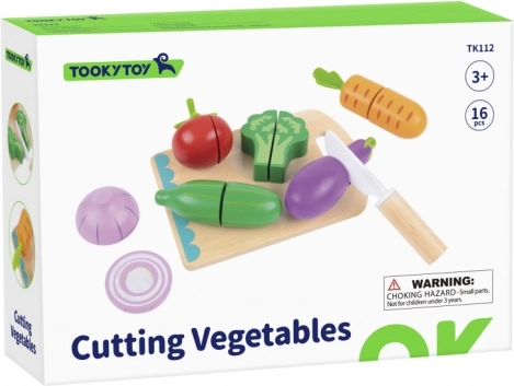 Set de légumes en bois à découper pour enfants