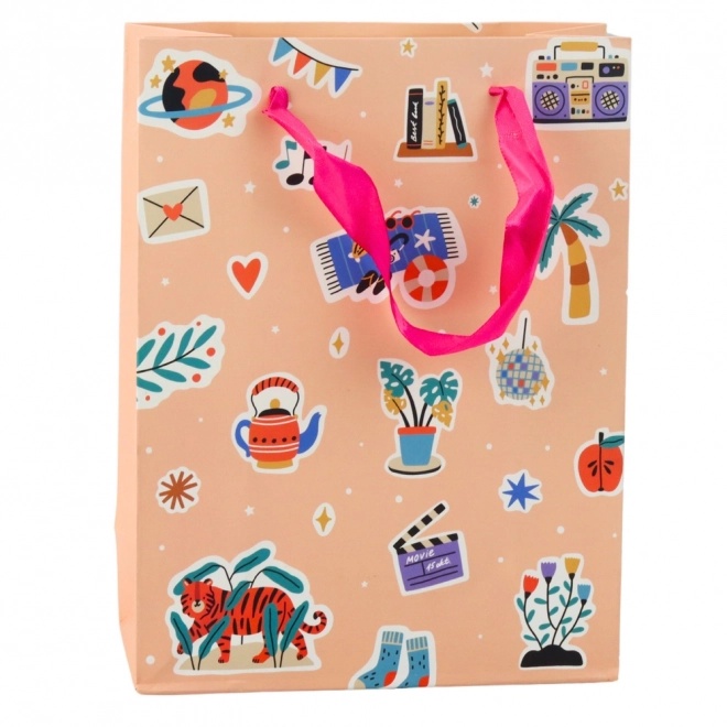 Cadeautas met stickerontwerp