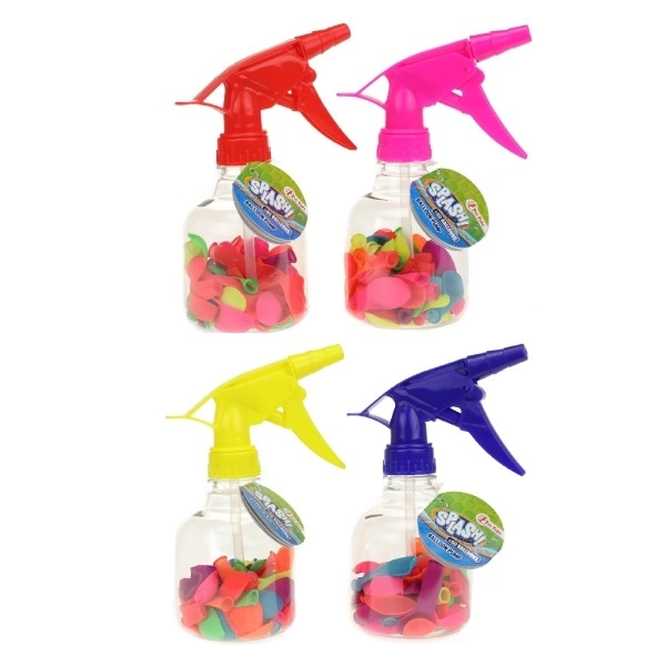 Waterbomppomp + 50 bommen kunststof 17cm 4 kleuren