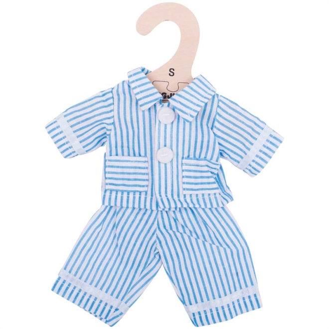 Pyjama à rayures avec cintre pour poupées 28 cm