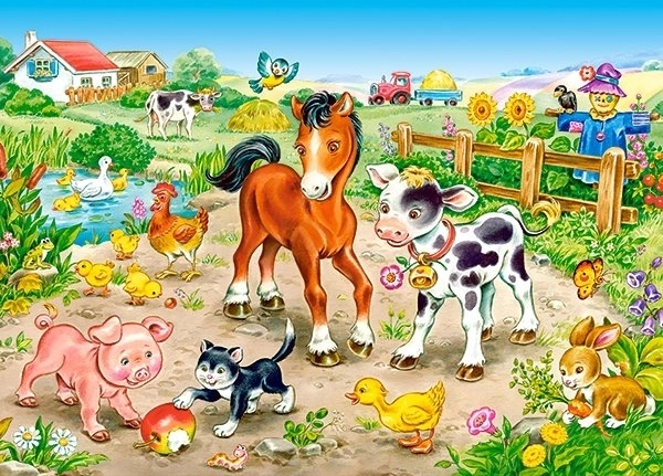 Puzzel 120 stukjes Op de boerderij