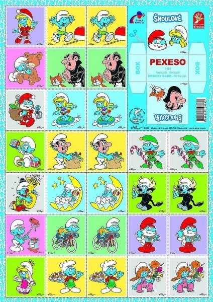Pexeso Smurfen papieren spel