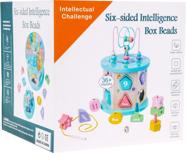 Wooden Multi-Cube Educational Toy 4-in-1 for Children