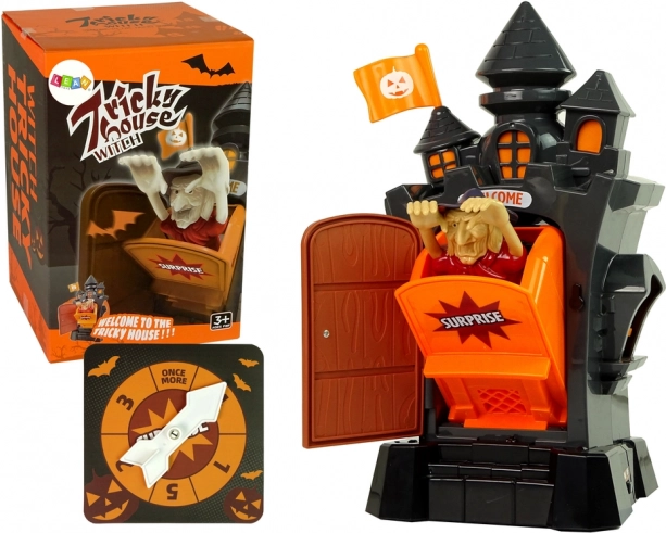 Manoir effrayant sournois avec sorcière – jeu d’Halloween à surprise