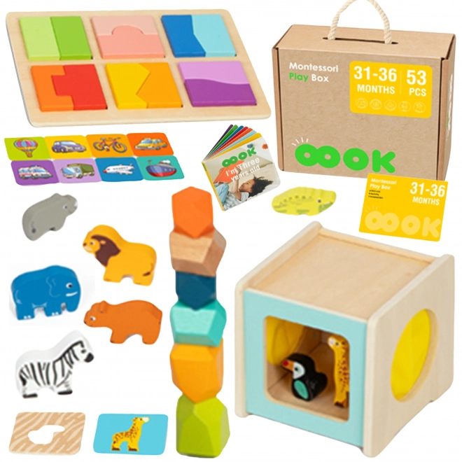 Pädagogische Montessori-Box für Kinder im Alter von 31-36 Monaten