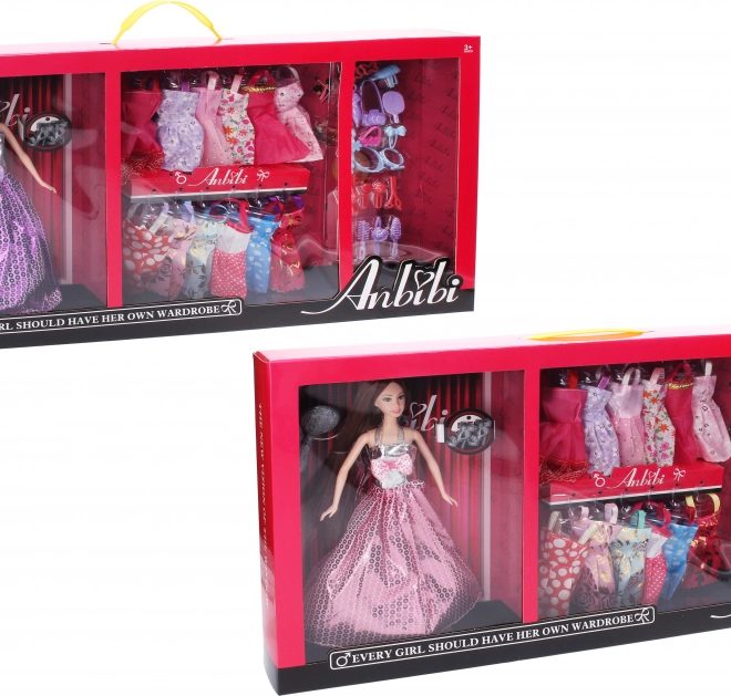 Doll with Wardrobe and Fashion Accessories