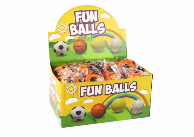 Soccer yo‑yo ball on elastic, 6 cm, orange