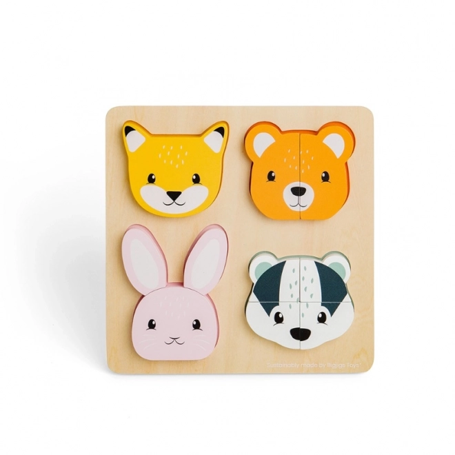 Holz-Steckpuzzle mit Zählen Bigjigs Toys