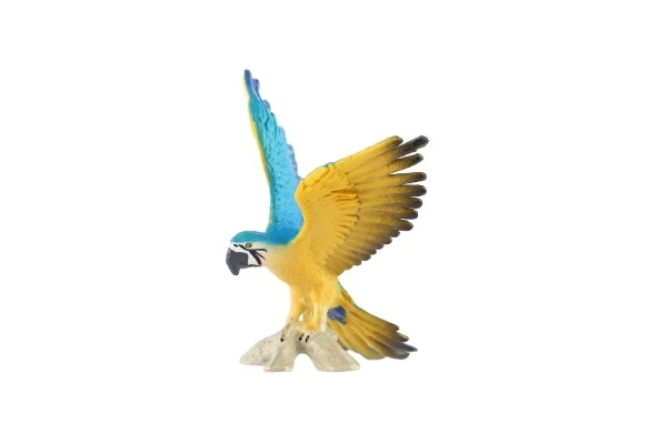 Ara ararauna plastic speelgoed 9cm in zak