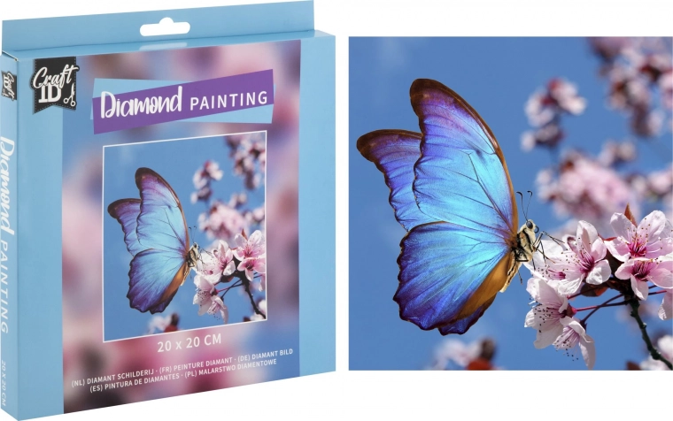 Diamond painting Vlinder 20 × 20 cm