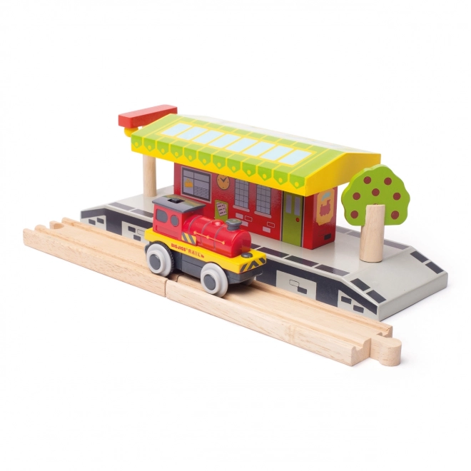 Bigjigs Rail Elektrische locomotief Rode krachtpatser