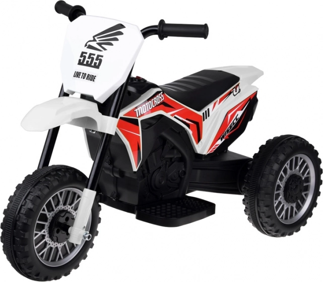 Children's electric tricycle with music – White