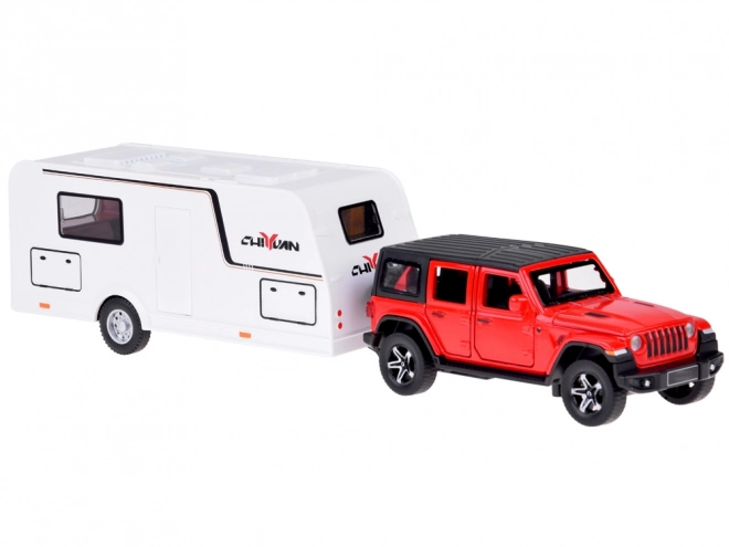 Off-road SUV Toy with Camping Trailer