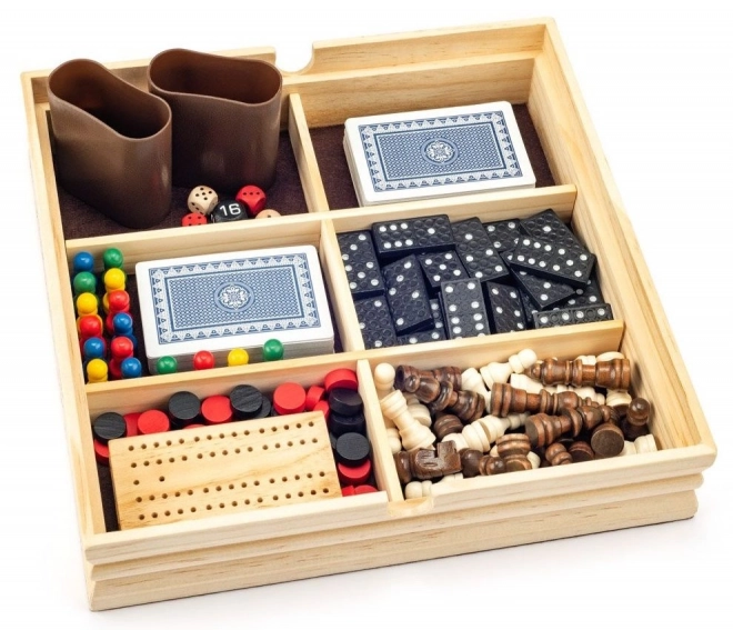 Holzspielset im Holzkasten