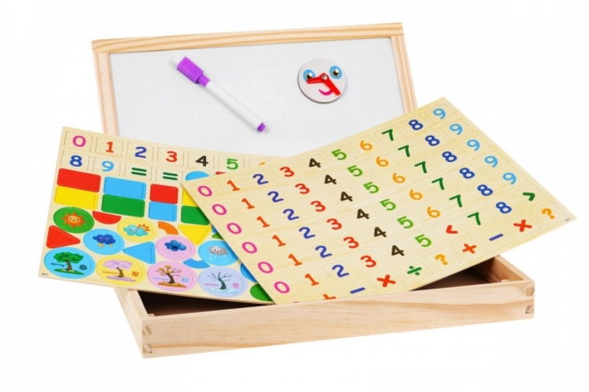 Houten magnetisch bord voor kinderen 3+ Educatieve set + accessoires