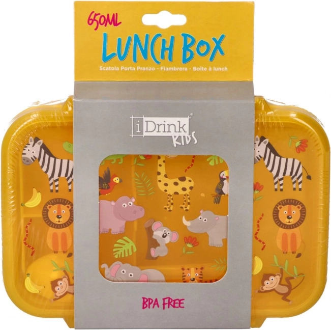 kinder snackbox safari 650 ml met lepel en vork