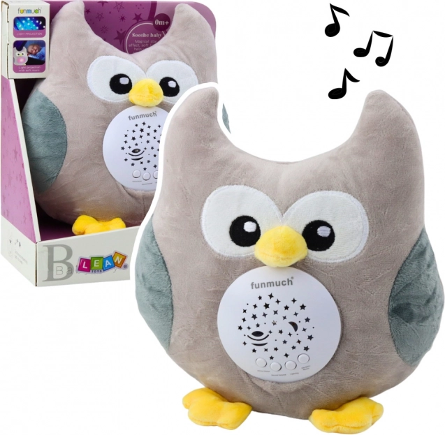 Plush Owl with Projector and Melodies