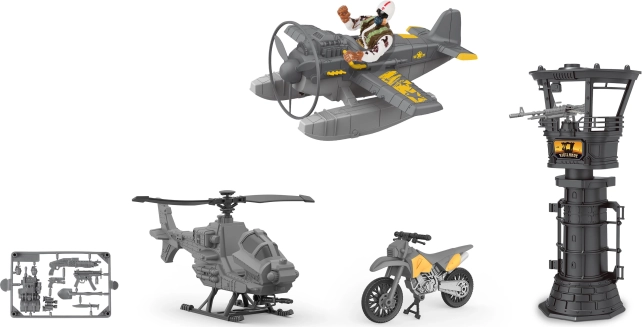 militaire set met vliegtuig en toren 21 cm