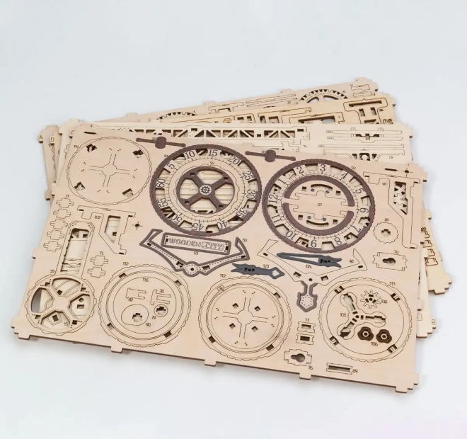 WOODEN CITY 3D puzzel Steampunk wandklok 269 onderdelen