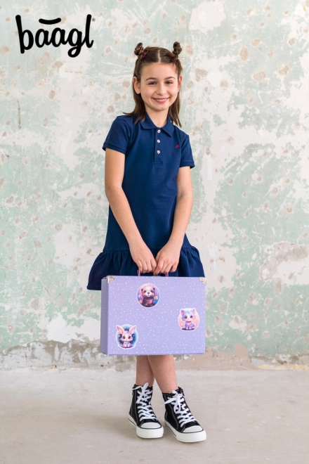 Folding Suitcase with Pet Motifs