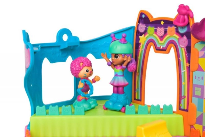 Twee figuren met werkende wieltjes