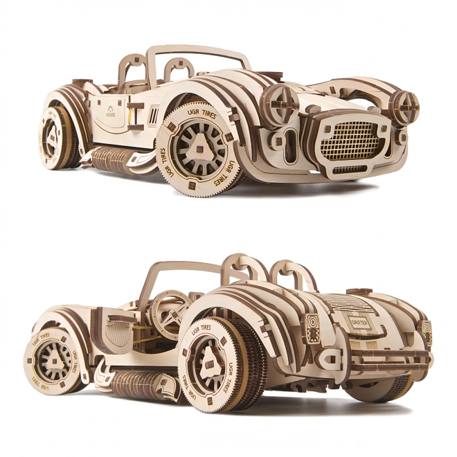 Ugears 3D houten mechanische puzzel Drijvende Racewagen Cobra