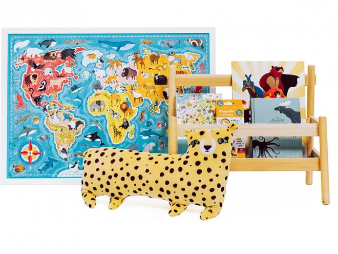 Puzzel 60 stukjes Puzzlove - Wereldkaart Dieren