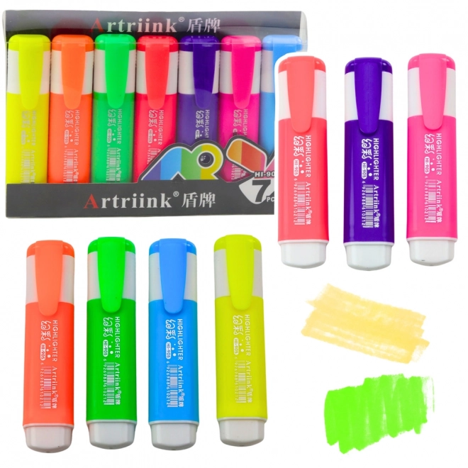 Satz von 7 Neon-Marker