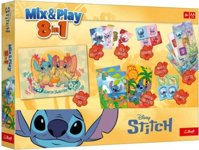 Mix & Play 8-in-1 STITCH gezelschapsspellen in doos