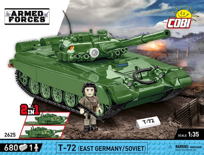 COBI 2625 Strijdkrachten T-72 (DDR/SOVJET), 1:35, 680 stuks, 1 f