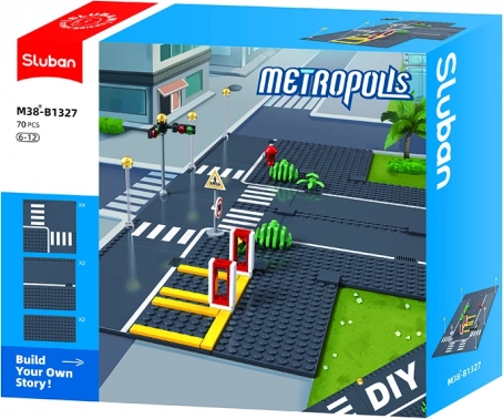 Sluban Metropolis basis bouwset wegdelen