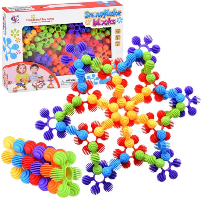 Creative building set mini waffles snowflakes – 72 pieces