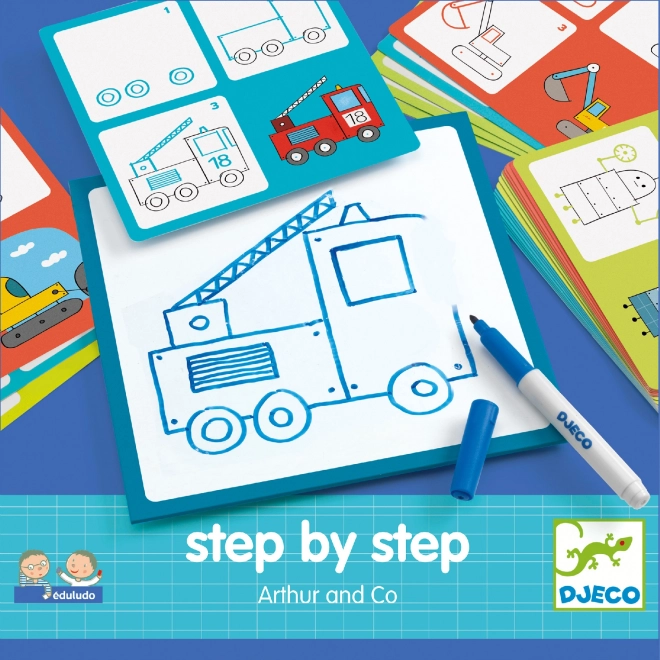 tekenen stap voor stap Arthur – creatieve set DJECO