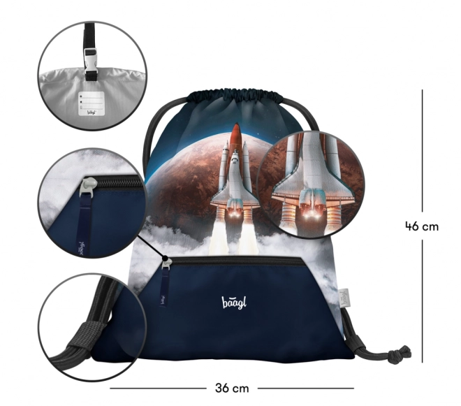 Bag with Pocket Space Shuttle