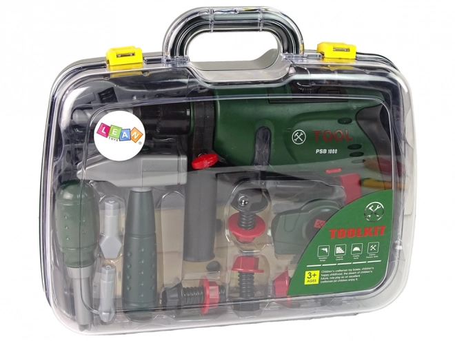 Unterhaltsames Kinderset mit Akkubohrmaschine und Hammer