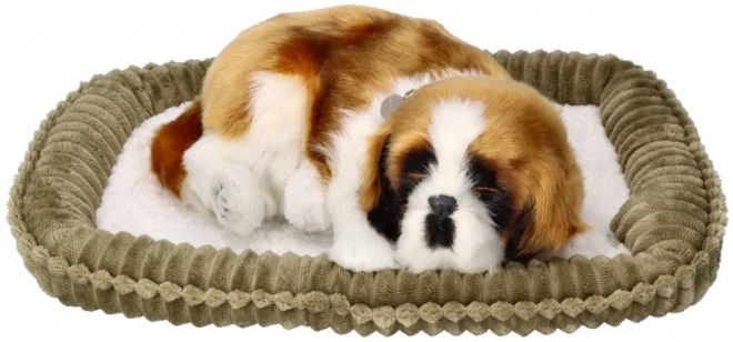 Ademend pluchen Sint-Bernard puppy