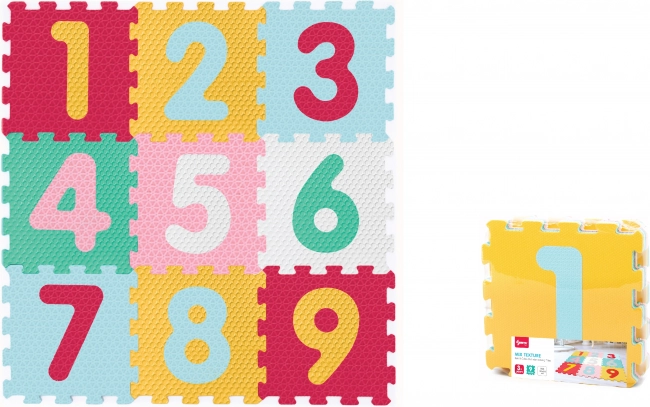 Blocs en mousse souple avec chiffres, 9 pcs