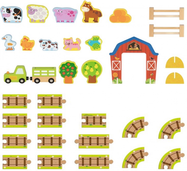 Holzbauernhof im Koffer Tooky Toy