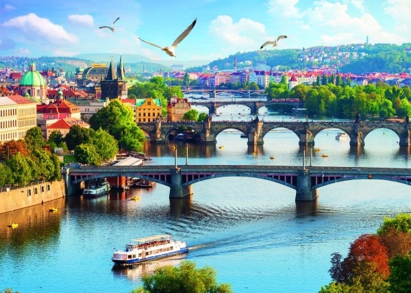 Prachtig uitzicht op Praag