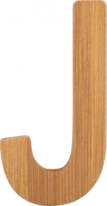 Small Foot bamboo letter j