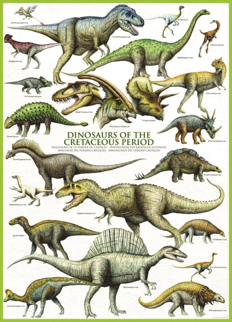 Puzzle World of Dinosaurs: Cretaceous 1000 pieces